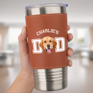 Custom Dog Photo Leather Tumbler TH10 894063