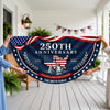 Custom Family Name US 250 Years of Liberty, Unity & Freedom 1776-2026 Non-Pleated Fan Flag TH10 170229