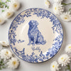 Custom Dog Breeds Chinoiserie Toile De Jouy Style Personalized Ceramic Plate HA75 892532
