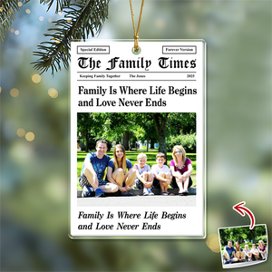 Custom Photo The Family Times Acrylic Ornament Holiday Keepsake HO82 894744
