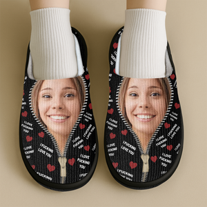 Custom Photo I F* Love You I Love F* You Gift For Him - Personalized Slippers HO82 900168