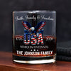 Custom Name Faith, Family & Freedom 250 Years of America Patriotic Whiskey Glass LM32 897719