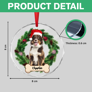 Custom Photo Dog Lovers - Dog Bone Glass Ornament CH07 899698