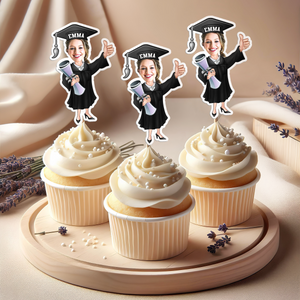 Funny Graduate Caricature Cupcake Toppers Personalized Gift HO82 893780