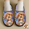 Custom Cute Pet Photo Leopard Slipper Gift For Dog Lovers CH07 896342