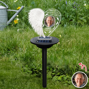 Custom Photo You Are Not Missed Angel Wings Memorial Solar Light TH10 896053