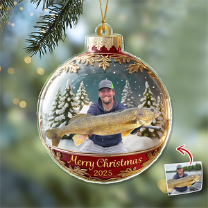 Custom Photo Acrylic Ornament Personalized Christmas Gifts For Fishing Lovers HA75 898380