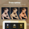 Personalized Birth Flower Leather Travel Jewelry Box with LED Mirror 100204