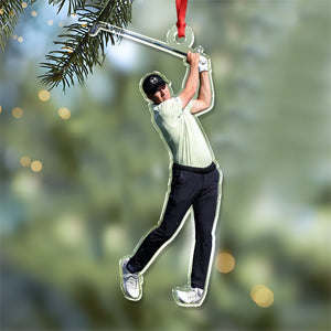 Custom Photo Golf Player Acrylic Ornament Christmas Gift For Golf Lovers HA75 897658