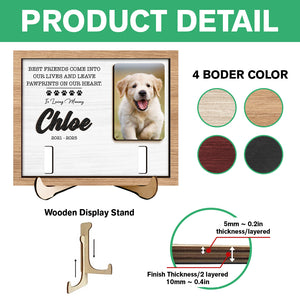 Custom Dog Ear Memorial 2-Layers Wooden Collar Frame LM32 893781