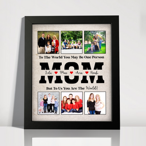 Custom Photo To Me You Are The World Picture Frame Father's Day Gift HA75 892296