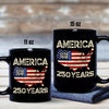 250 Years America Anniversary 250th Independence Day Black Mug HA75 897354