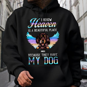 Custom Photo Dog Cat In Heaven Dark Shirt, Memorial Gift For Dog Lovers, Cat Lovers CH07 896336
