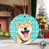 Custom Photo Christmas Ceramic Ornament, Gifts For Dog Cat Lovers, Dog Dad And Mom, Cat Owners TH10 170681