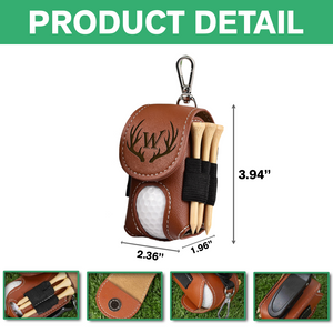 Custom Name Golf Lovers Leather Golf Ball Bag Gift For Golf Player CH07 899856