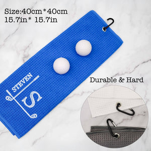 Personalized Embroidered Golf Towel for Golfer, Golf Ball Marker HA75 898636