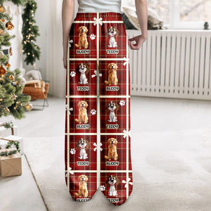 Custom Cute 3D Dog Face Bow Paw Prints Sweatpants For Dog Lovers LM32 897155