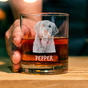 Custom Photo Best F*cking Dog Dad Ever Engraved Whiskey Glass Gift For Dog Lover CH07 895734