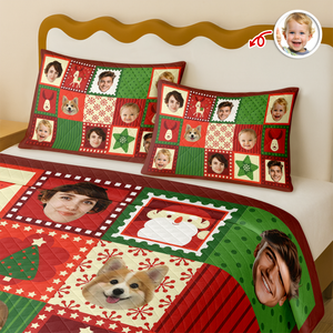 Funny Custom Face Family Christmas Pattern Bedding Set CH07 899902