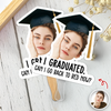 Custom Funny Face I Graduated Can I Go Back To Bed Now Face Fan For Party Favors HA75 921238