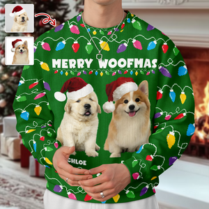 Custom Photo Merry Woofmas Christmas Ugly Sweater HA75 892968