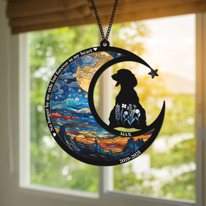 No Longer By My Side But Forever in My Heart Personalized Dog Memorial Suncatcher Gift For Dog Lovers CH07 896216