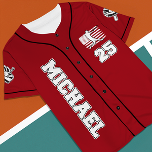 Personalized Baseball Dad Jersey Shirt TH10 892669