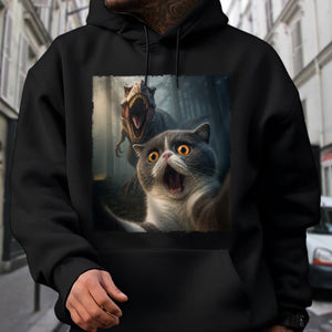 Custom Cat Photo Living That Dino Danger Life Classical Style Dark Shirt For Cat Lovers HO82 894844