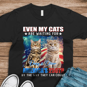 Custom Photo Even My Dogs Cats Are Waiting For America’s 250th Dark Shirt HO82 900332