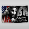 Personalized Family Name One Nation Under God Banner House Flag HA75 898192