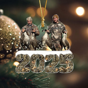 Custom Photo Acrylic Ornament Christmas Gifts For Duck Hunting Lovers HA75 898090