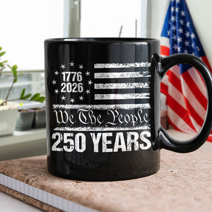 250 Years USA 250th Birthday 1776-2026 Eagle Flag Black Mug HO82 894578