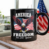 250 Years of Freedom America Patriotic Eagle Flag Black Mug HA75 897336