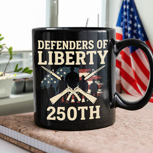 Defenders Of Liberty 250th Anniversary USA Black Mug HA75 897296