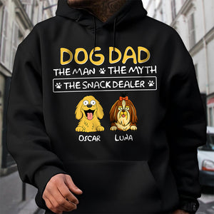 Dog Dad The Man The Myth The Snack Dealer Dark Shirt Personalized Gift For Father's Day HO82 893698