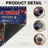 Personalized Cute Dog Red White Woof 250 Years Of Freedom Doormat TH10 169055