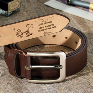 I F-king Love You - Personalized Engraved Leather Belt Gift For Boyfriend, Husband HO82 900854