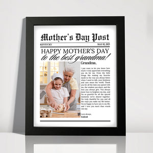 Custom Photo To The Best Grandma For Mother's Day Picture Frame TH10 892599
