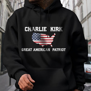Charlie Kirk Great American Patriot Dark Shirt HA75 64428