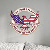 Custom Family Name Home Of The Free 250 Metal Sign TH10 898909