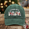 Upload Photo Dog, Cat & Dad - Dog, Cat's Dad Washed Denim Baseball Cap HA75 892948