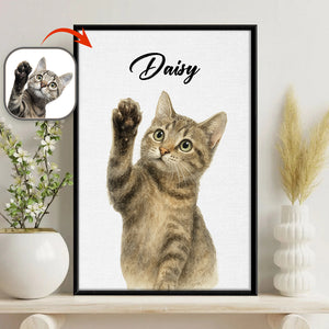 Custom Pet Portrait Photo With Watercolor Style Poster Picture Frame HO82 894208