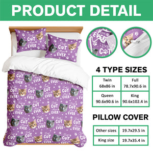 Custom Pet Photo Best Dad And Mom Ever Quilt Bedding Set For Dog And Cat Lovers LM32 897283