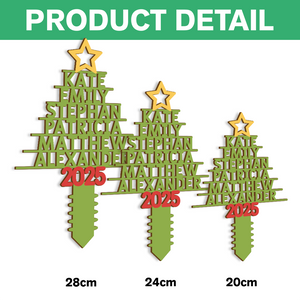 Custom Family Name Christmas Tree Topper For Christmas Holiday CH07 896852