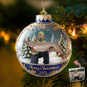 Custom Photo Acrylic Ornament Personalized Christmas Gifts For Fishing Lovers HA75 898380