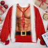 Personalized Funny Santa Body Illusion Christmas 3D Sweatshirt Novelty Christmas Party Sweater, Holiday Gift CH07 180390