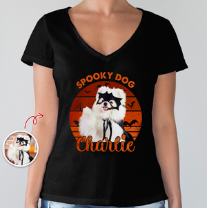 Custom Dog Cat Photo Pet Spooky Halloween Dark Shirt HO82 894986