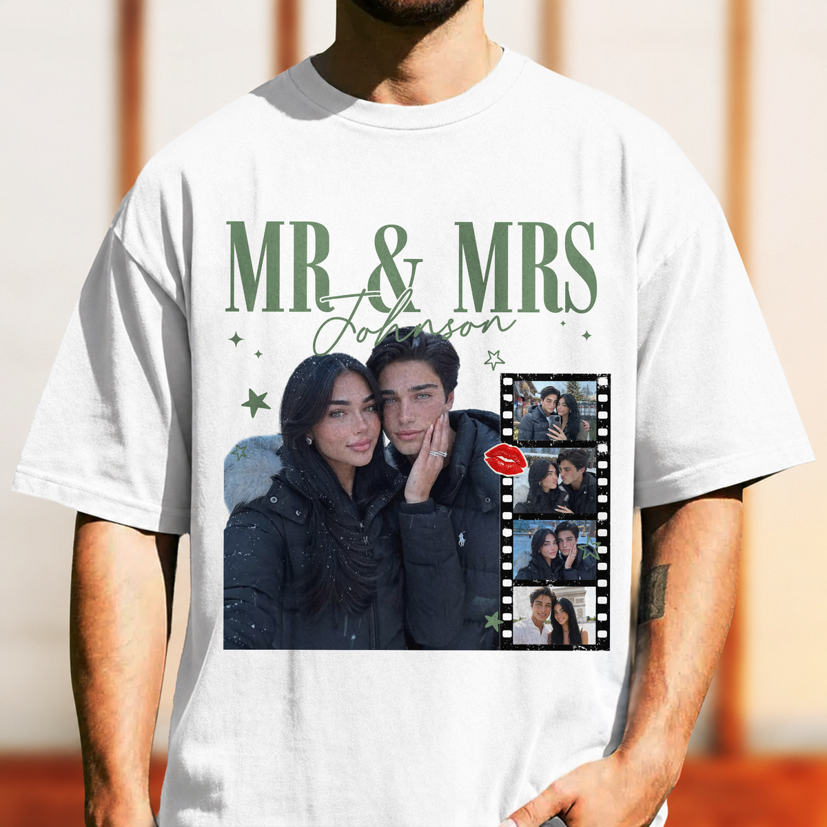 Personalized Mr and Mrs Photo Wedding Comfort Shirt Newlywed Honeymoon Shirts, Wedding Gift HO82 903254