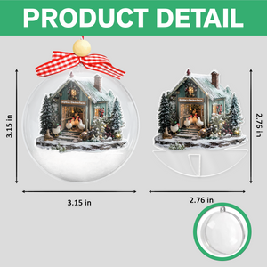 Personalized Chicken Farm Christmas 3D Ball Ornament For Farmhouse LM32 897115