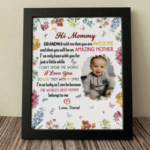 Custom Kid Photo Grandma Told Me That You Are Awesome Picture Frame HA75 891990